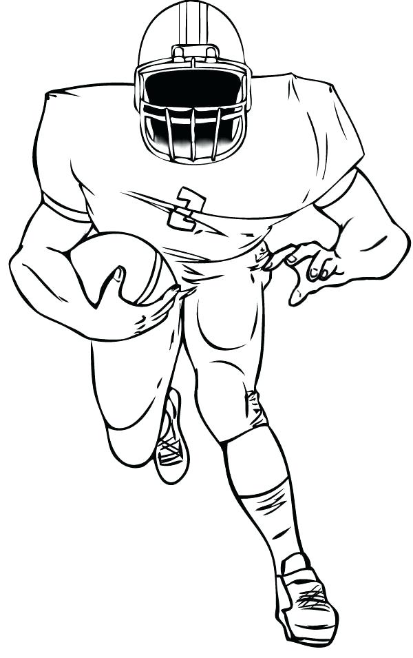 600x955 Football Player Coloring Pages Football Coloring Page High Quality