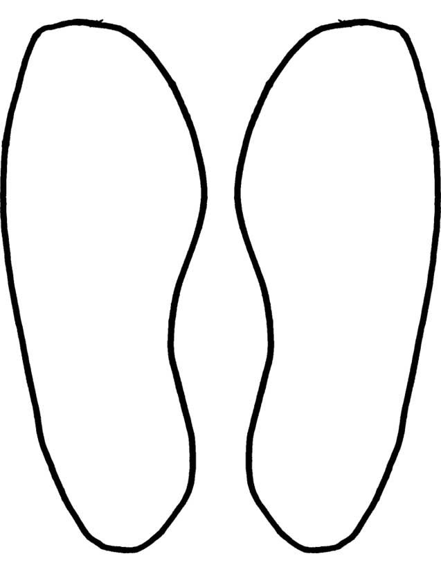 637x825 Foot Coloring Page Inspirational To Footprint Colouring Pages
