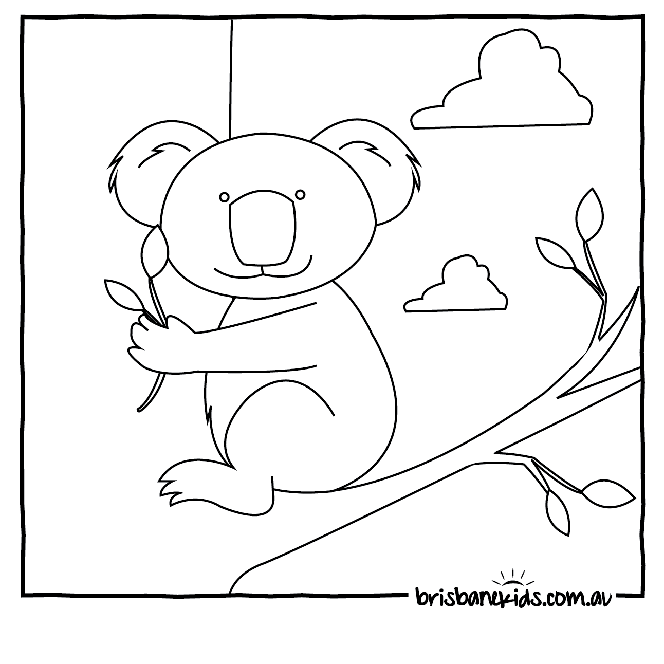 1292x1292 Australian Animals Colouring Pages Brisbane Kids