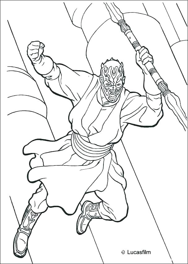 607x850 Printable Star Wars Force Awakens Coloring Pages Free F
