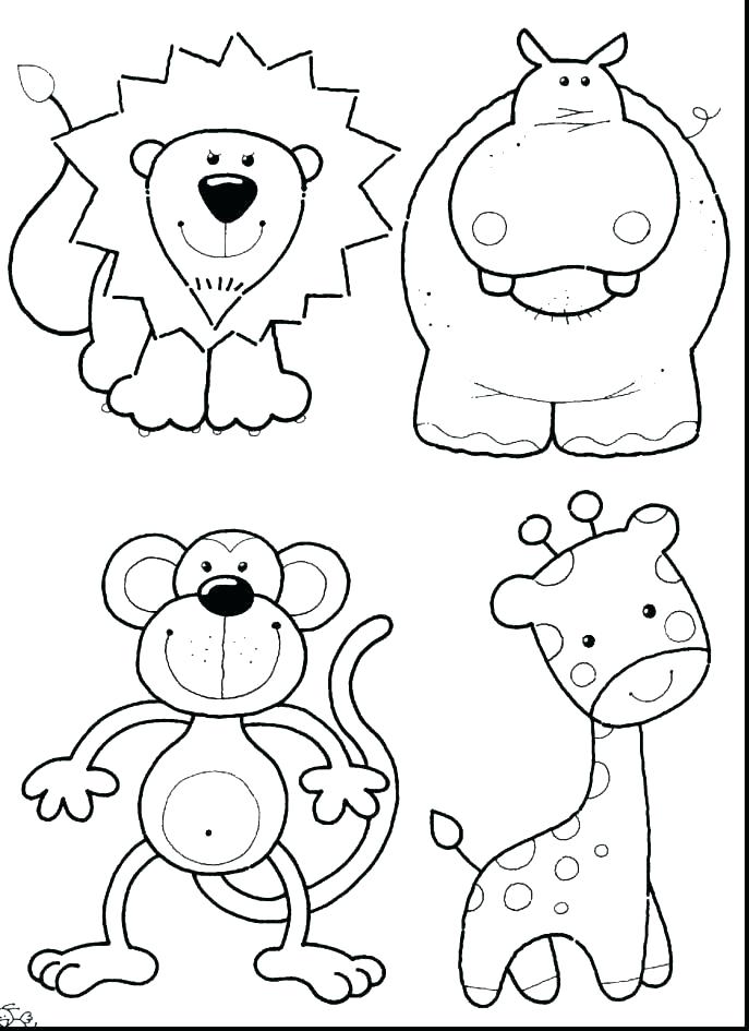 687x945 Baby Jungle Animals Coloring Pages Jungle Animals Coloring Page