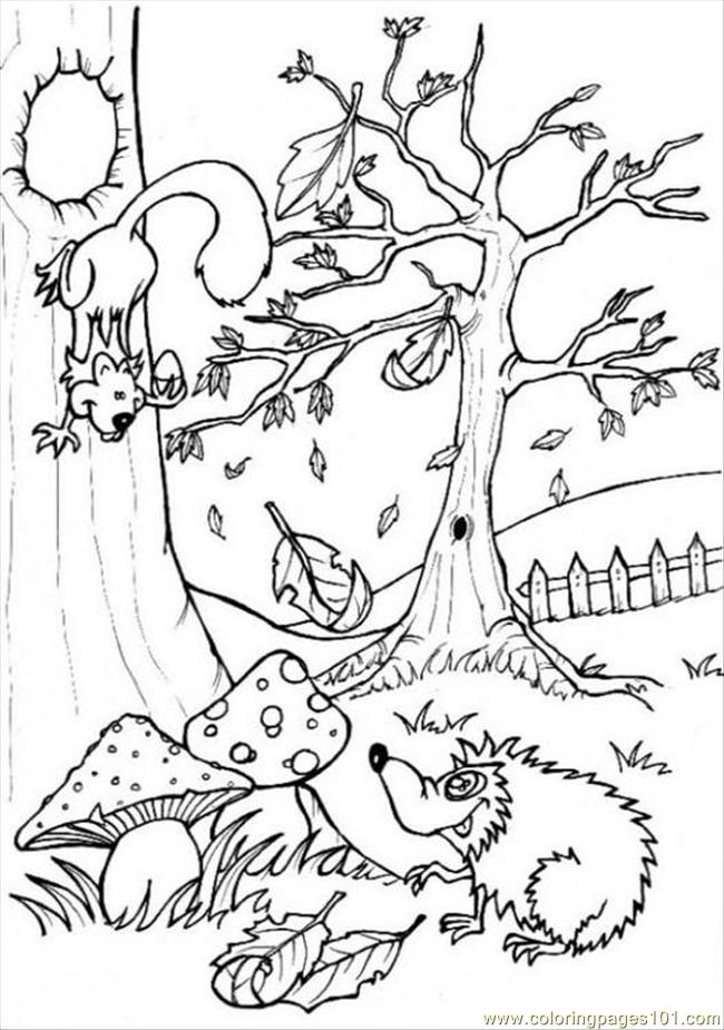 650x925 Forest Coloring Pages Printable With Regard To Decor 12