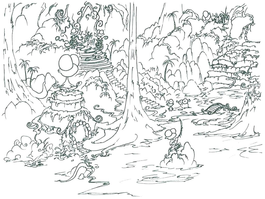 1024x767 Coloring Pages Forest Forest Animal Coloring Pages Forest Animals