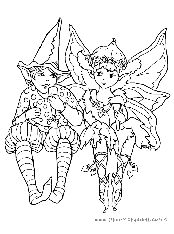 Forest Fairy Coloring Pages