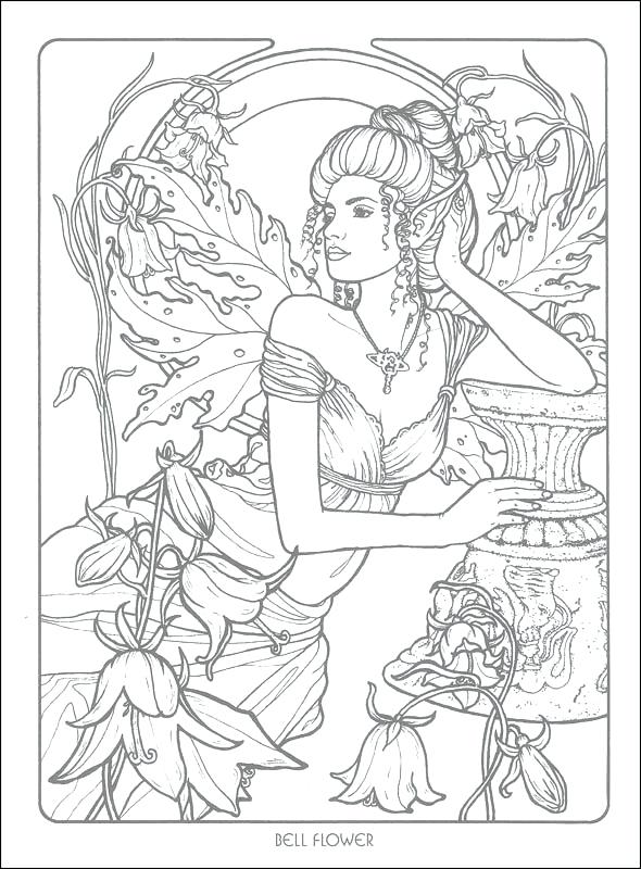 590x800 Fairy Coloring Book Beautiful Forest Fairy Coloring Book Adult