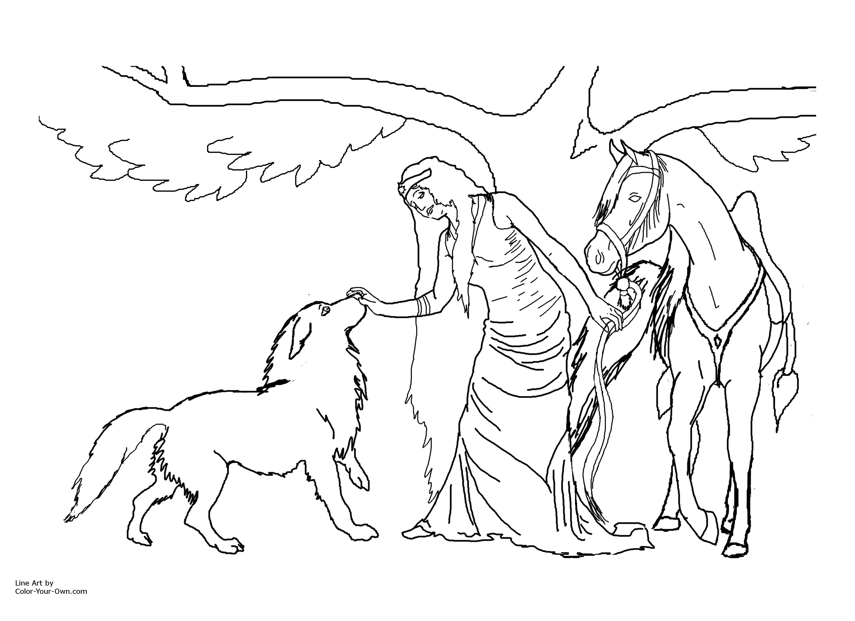 3300x2400 Fairy Coloring Page