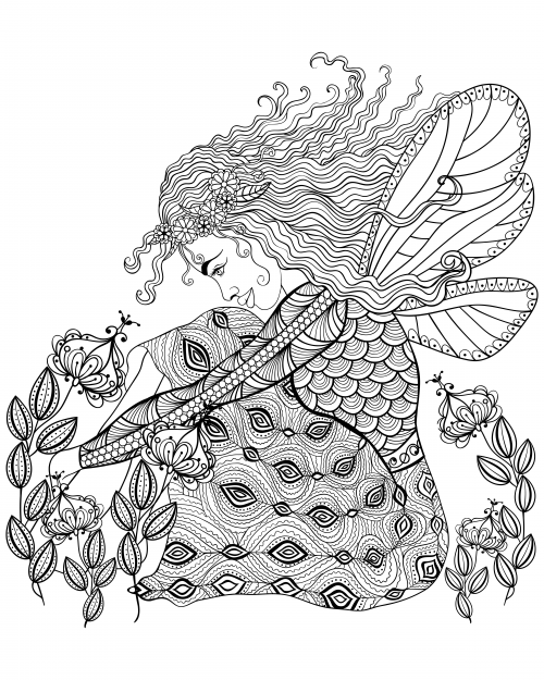 500x625 Forest Fairy Coloring Page Forest Fairy, Anti Stress And Fairy