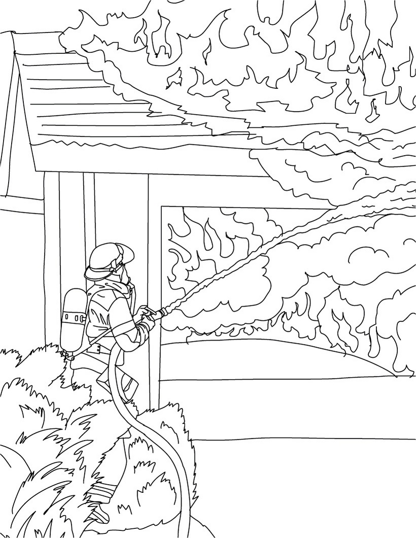 820x1060 Fire Safety Coloring Pages