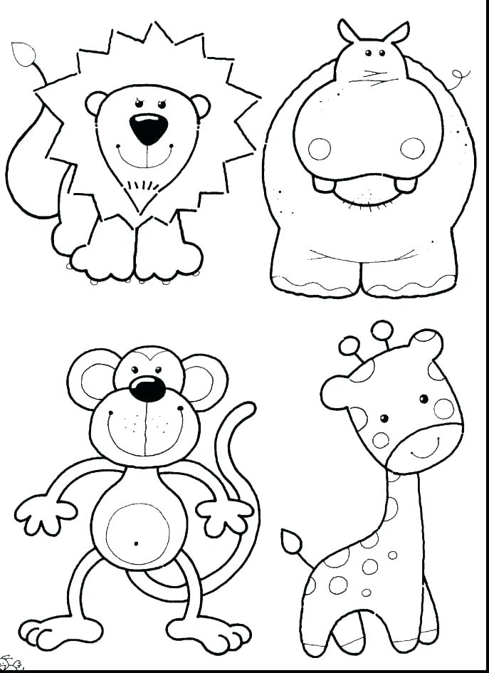 687x945 Animal Coloring Pages Preschool