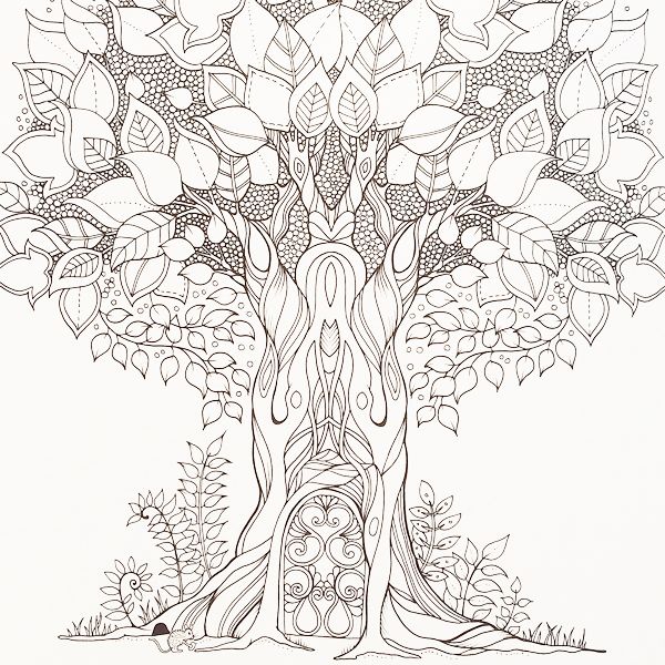 Forest Trees Coloring Pages