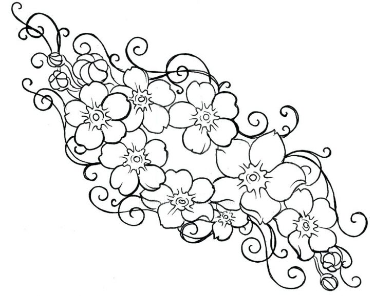 728x578 Free Flower Coloring Pages For Preschoolers Charming Beautiful