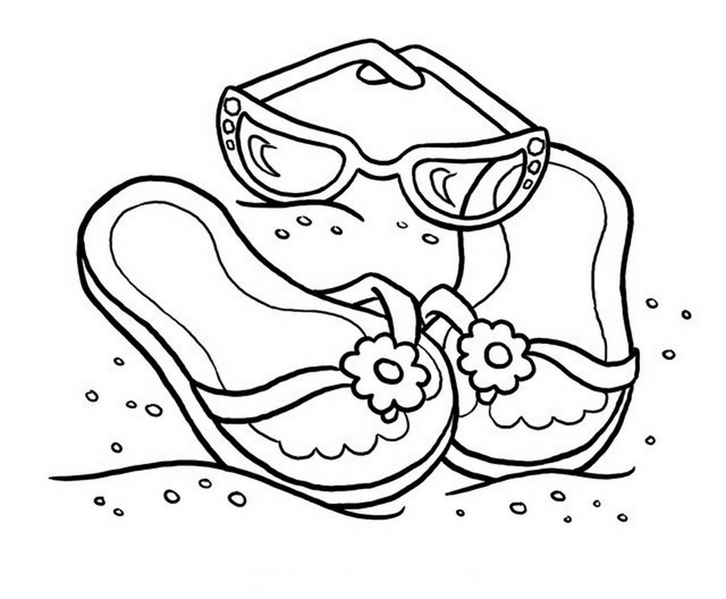 1048x865 Flip Flop Coloring Page