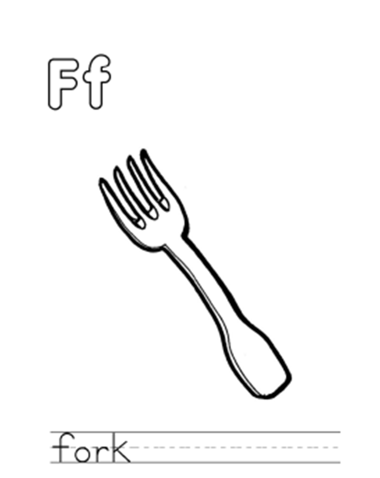 1272x1598 Fork Free Alphabet Coloring Pages Alphabet Coloring Pages