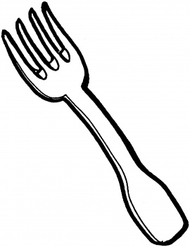 270x350 Fork Coloring Page