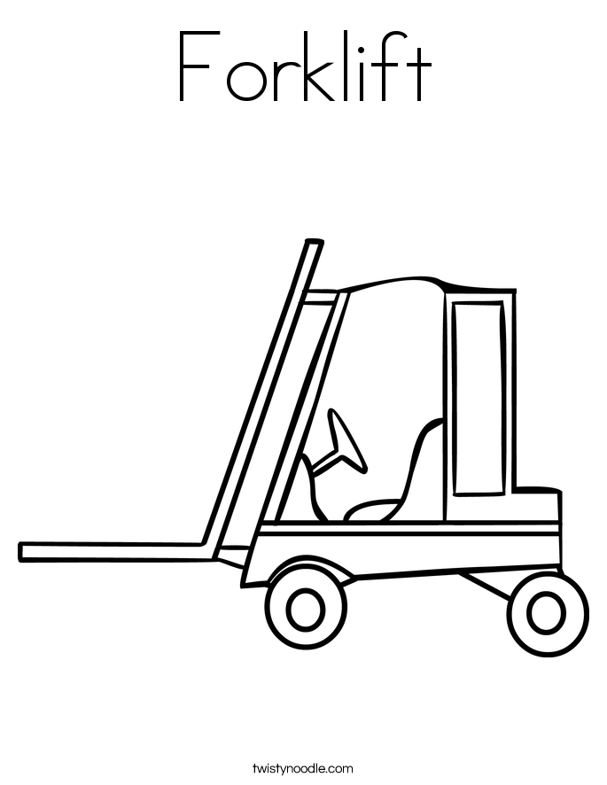685x886 Forklift Coloring Page