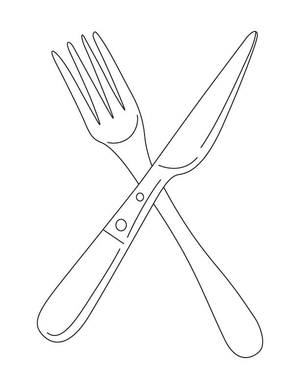 612x792 Knife Coloring Page Fork And Knife Coloring Page Page Of Pocket