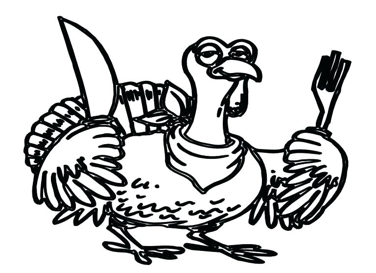 768x557 Coloring Pages Of A Turkey Thanksgiving Sheet Free