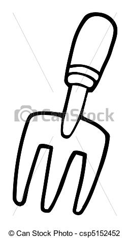 254x470 Coloring Page Outline Of A Gardening Hand Fork Vector Illustration