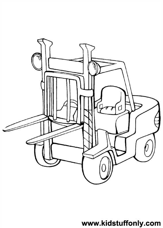 567x794 Forklift Coloring Pages