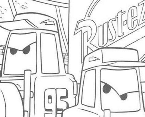 472x380 Mater And Sally Carrera Coloring Page