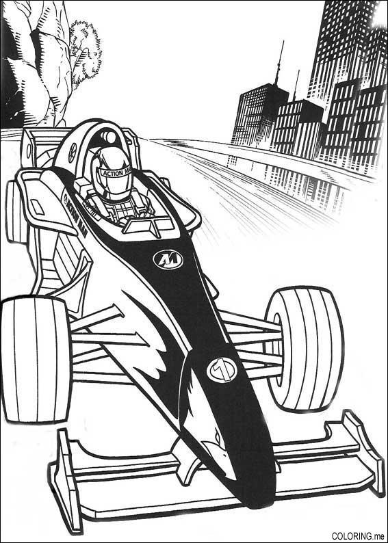 567x794 Coloring Page Action Man On Formula 1