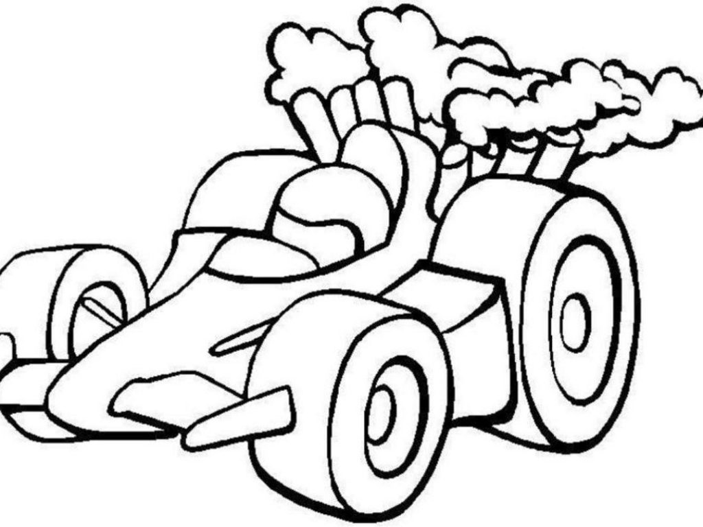 1024x768 Race Car Coloring Formula 1 Pages For Kids Racing High Quality