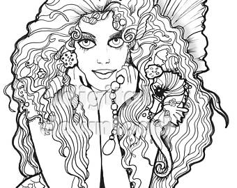 340x270 Pretty Fortune Teller Coloring Page