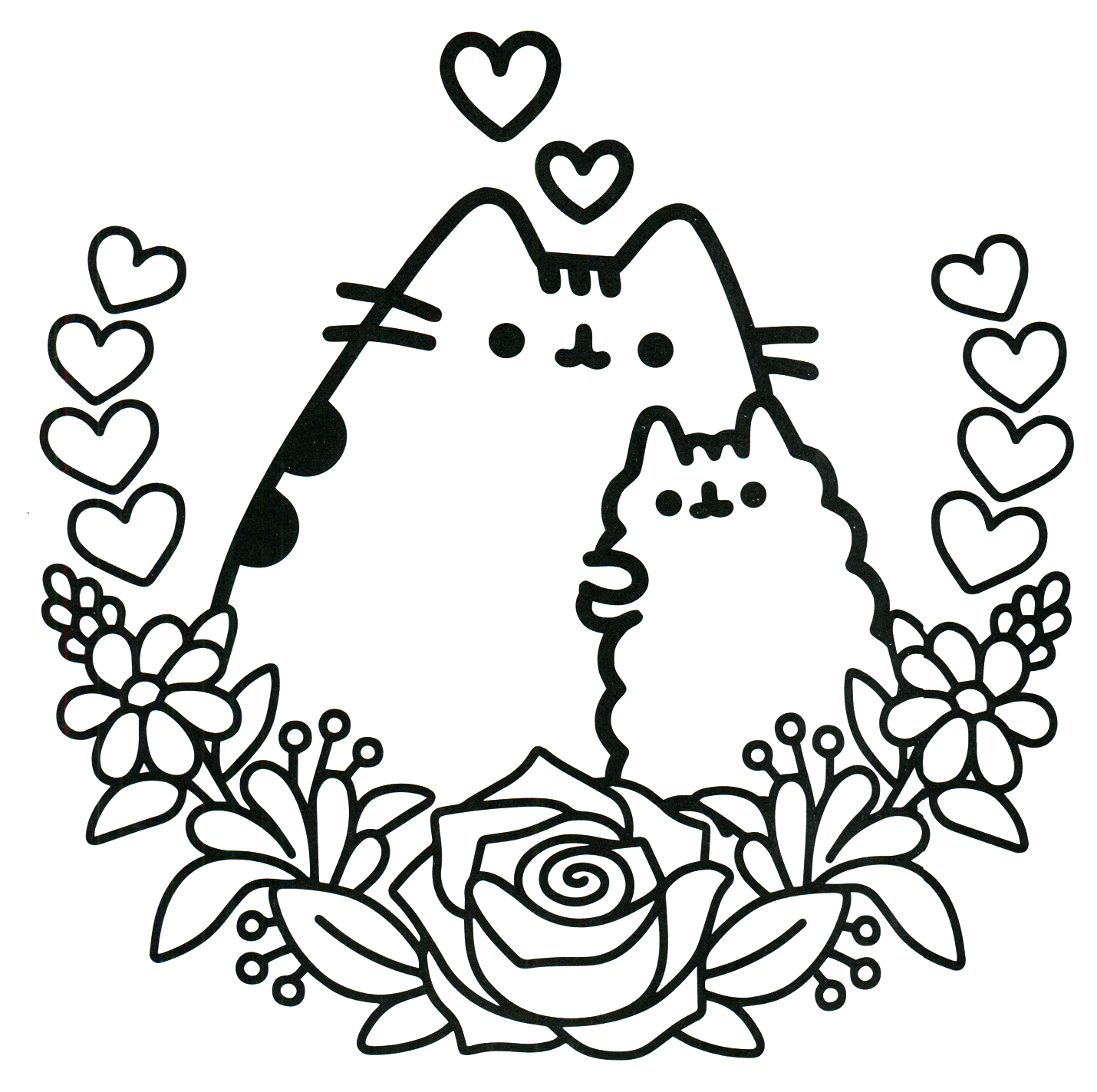 1430x1424 Pusheen Coloring Book Pusheen Pusheen The Cat Pusheen Coloring