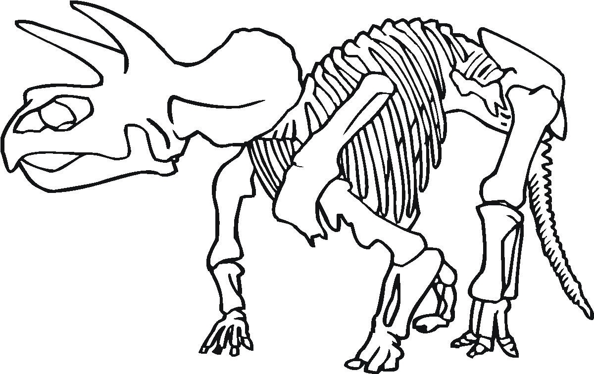 1200x756 Dinosaur Skeleton Coloring Page Wanted Awesome 224 Unknown Within