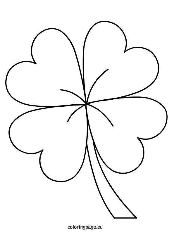 595x804 Four Leaf Clover Coloring Pages