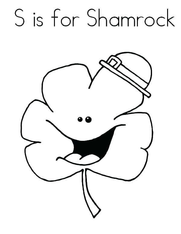 600x776 Four Leaf Clover Coloring Pages Four Leaf Clover Coloring Pages 4