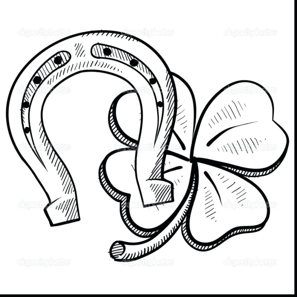 1024x1024 4 Leaf Clover Coloring Page Gites Loire Valley Showy Clovers Acpra