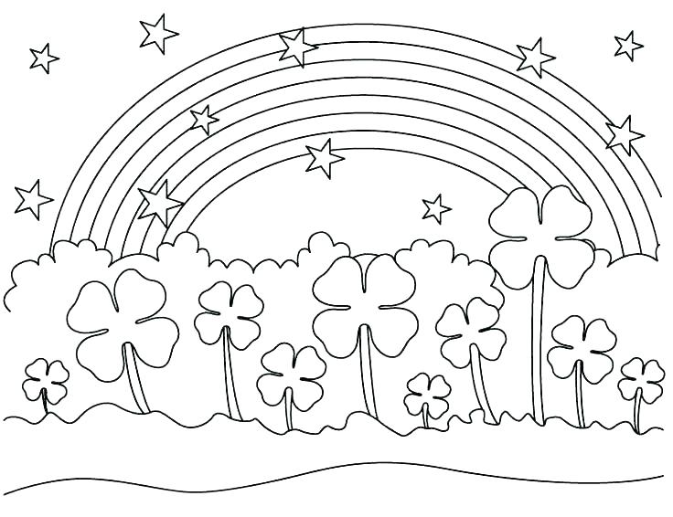 736x566 Four Leaf Clover Coloring Page Icontent
