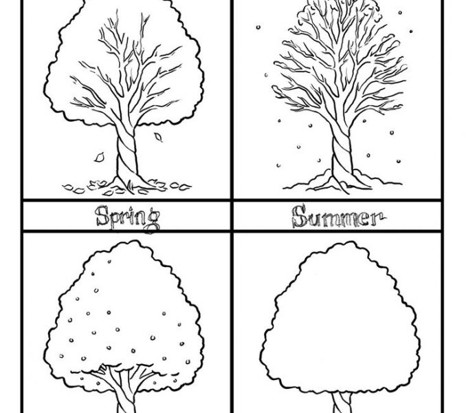 678x600 Four Seasons Pictures To Colour Seasons Colouring Pages Detailed