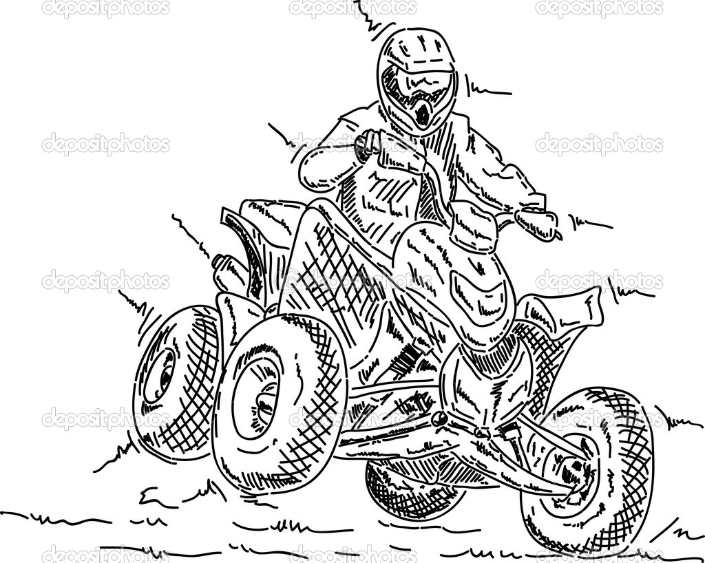 1024x818 Four Wheeler Coloring Pages
