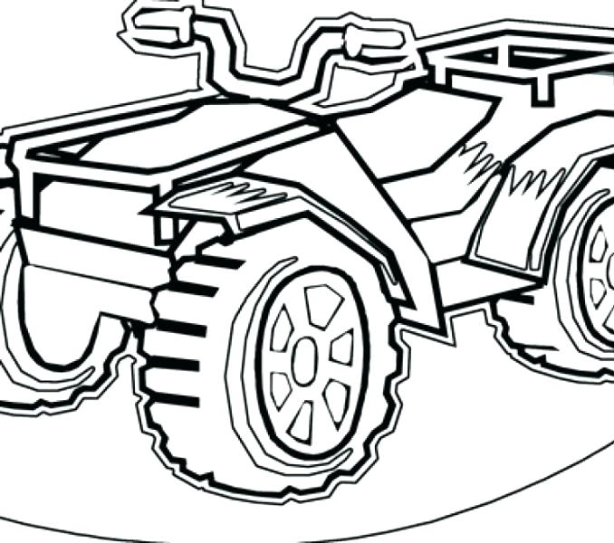 678x600 Four Wheeler Coloring Pages Racing 4 The Awesome Intended