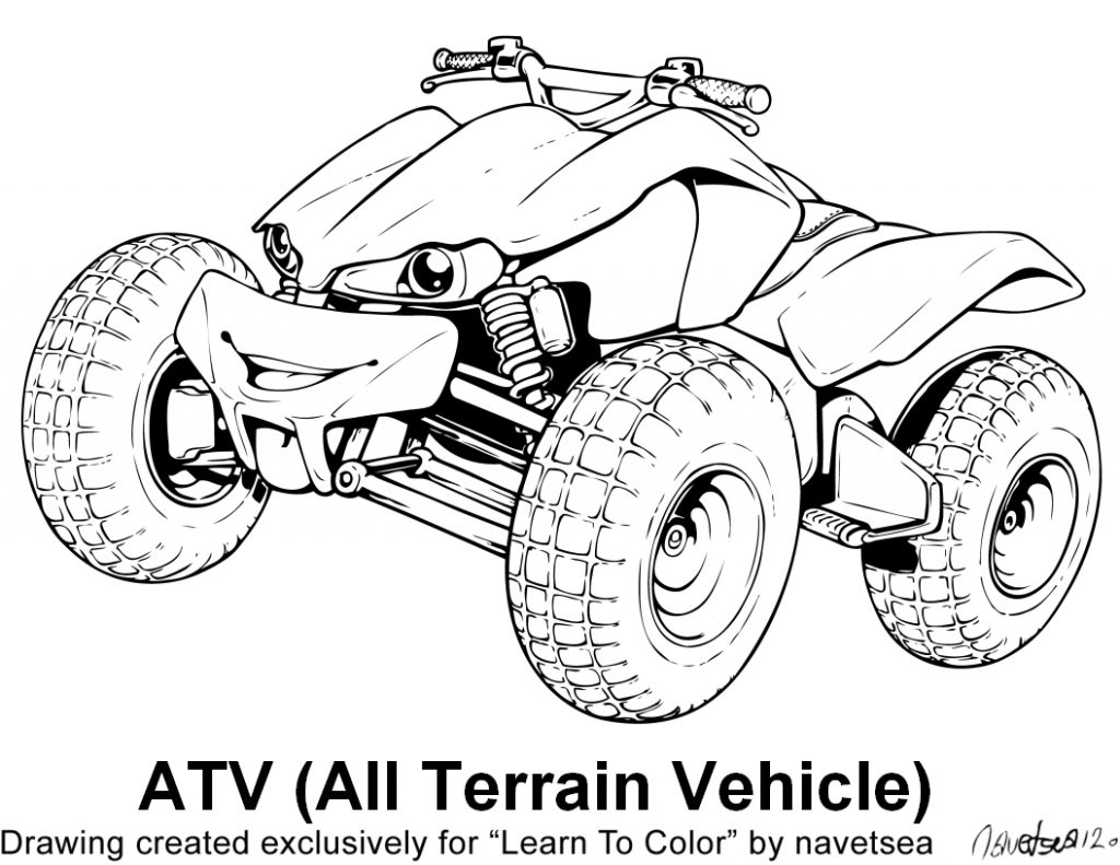 1024x791 Four Wheeler Coloring Pages 1056816 High Definition Coloring Four