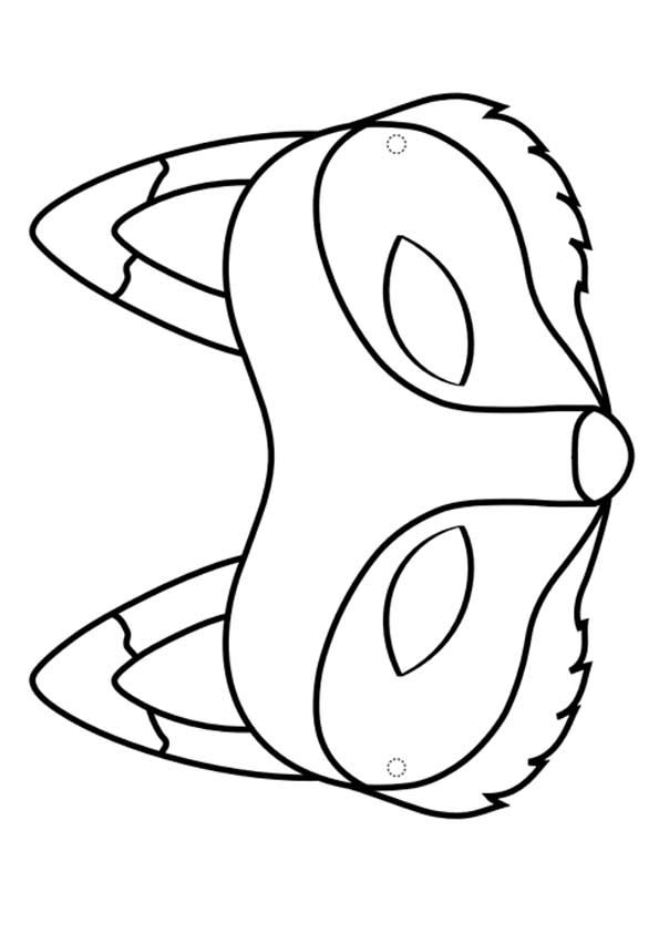 595x842 Print Coloring Image Foxes, Masking And Crafts