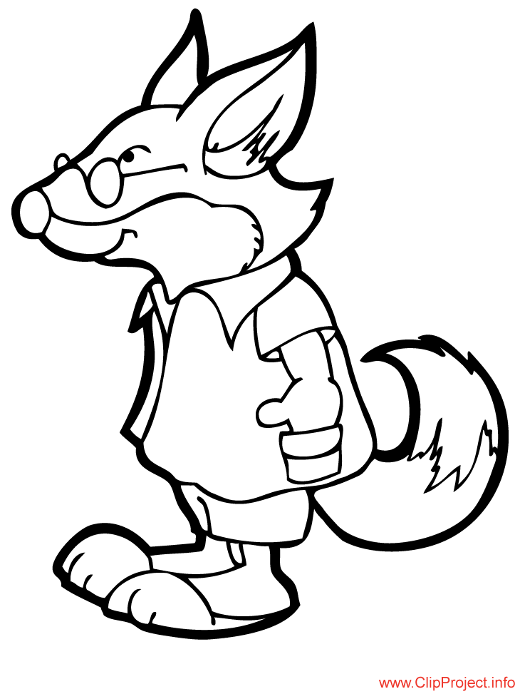 Fox Head Coloring Page
