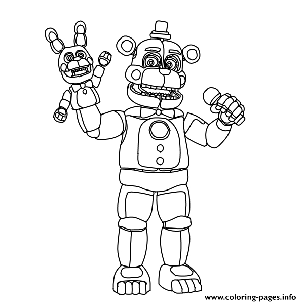 600x600 Funtime Foxy Coloring Pages Fnaf Freddy Funtime Coloring Pages