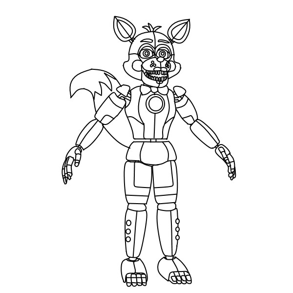 600x600 Funtime Foxy Coloring Pages Funtime Foxy 2d Art Thingy