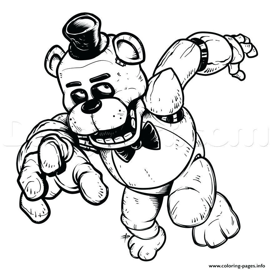 864x864 Old Foxy Coloring Pages Foxy Coloring Pages Five Nights
