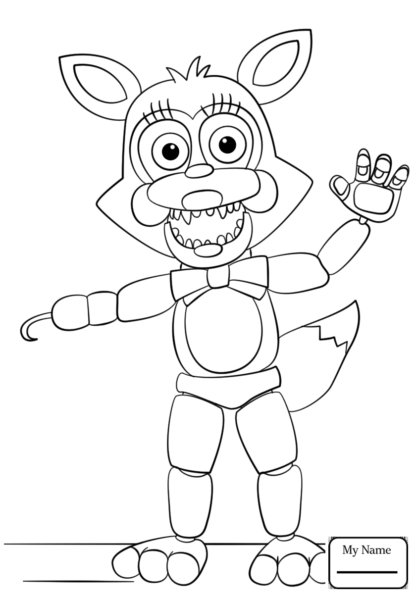 840x1210 Unthinkable Foxy Coloring Pages Fnaf To Print 1 Q Toy Five Nights