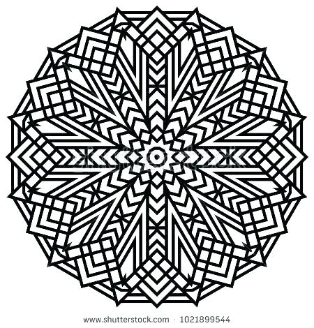450x470 Coloring Fractal Coloring Pages Geometry Page Slot Maze Mandala