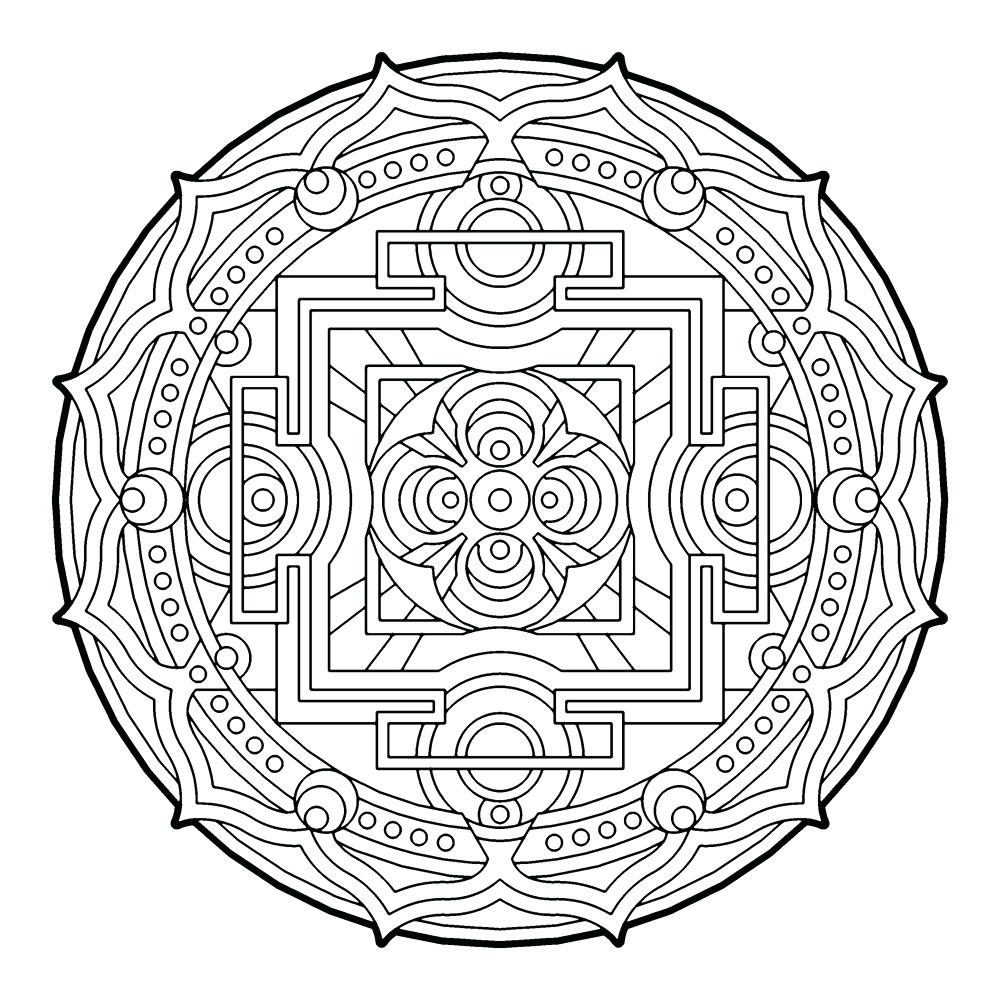 1000x1000 Coloring Pages ~ Geometry Coloring Pages Fractal Geometric