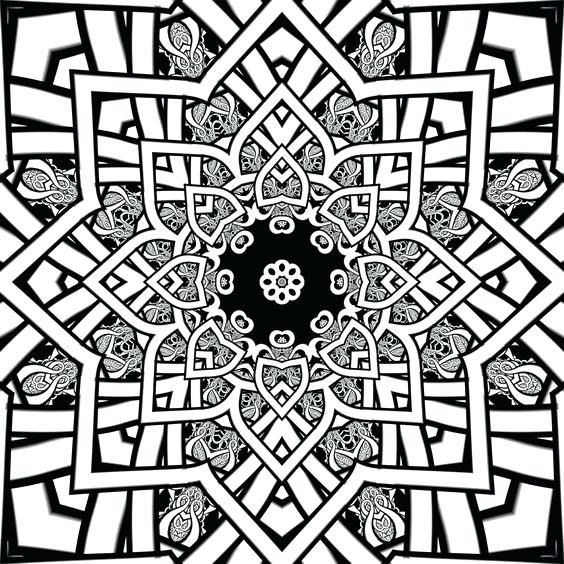564x564 Fractal Coloring Pages Cliptext.co