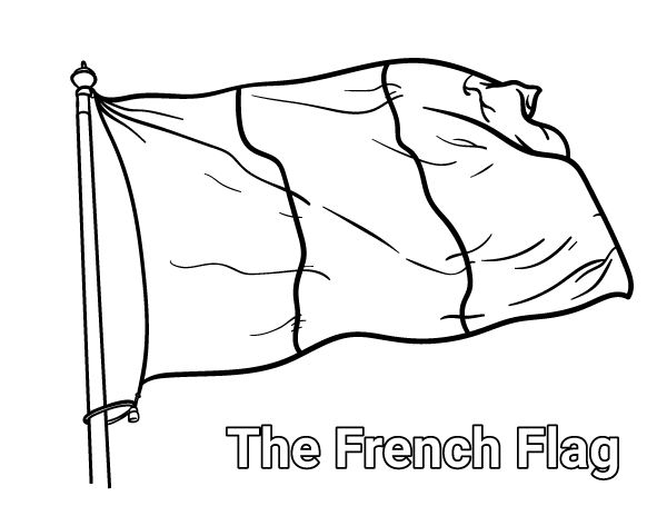 600x464 Free French Flag Coloring Page. Download It