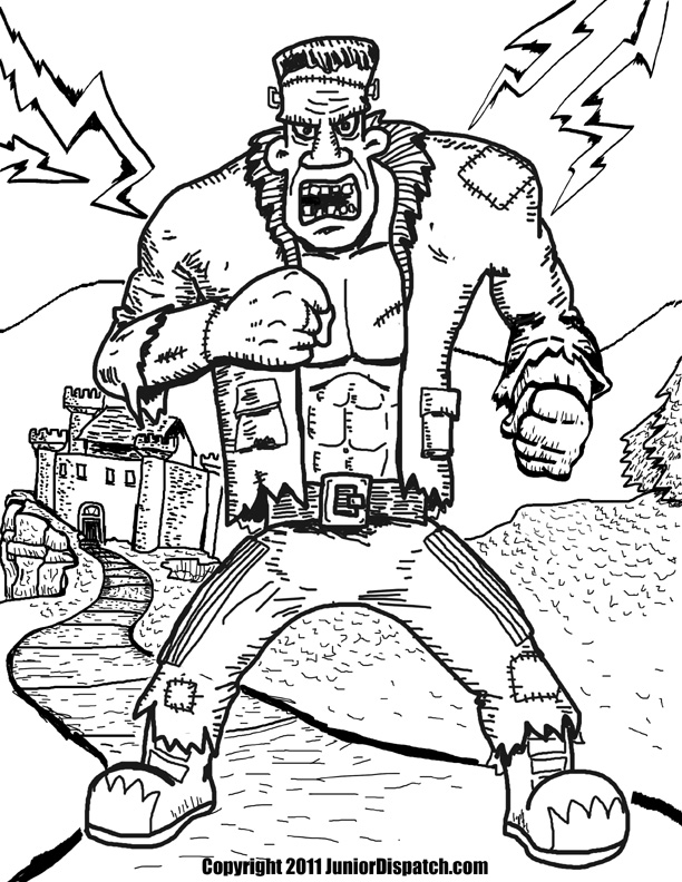 612x792 Frankenstein Coloring Pages Printable