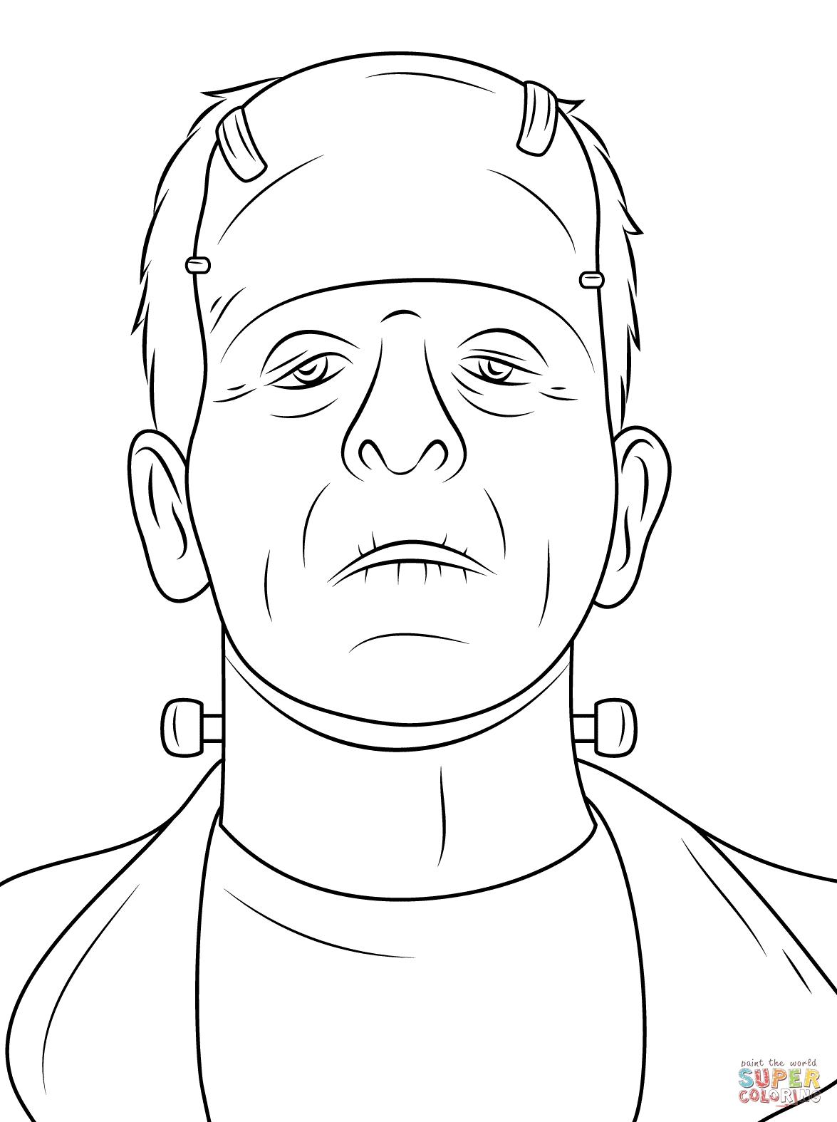 1175x1575 Frankenstein Face Coloring Pages Gallery Coloring For Kids 2018