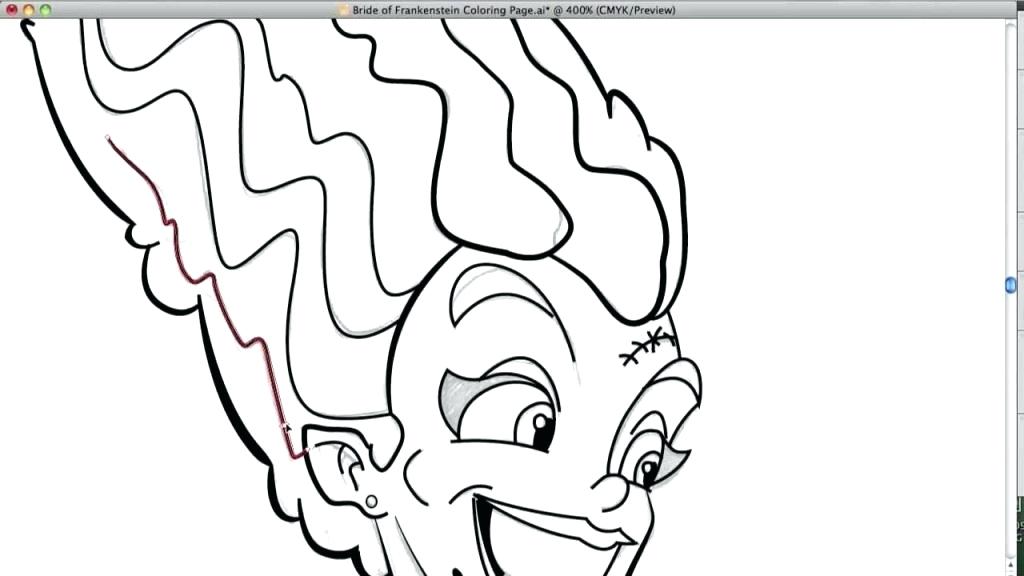 1024x576 Bride Of Frankenstein Coloring Pages